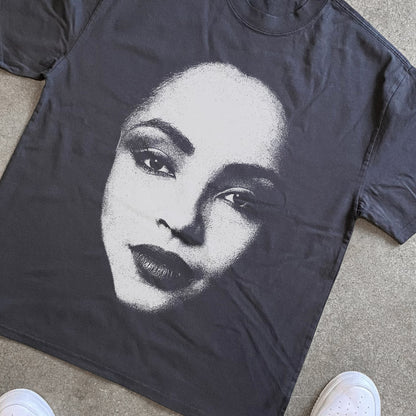 Sade Big Head Heavyweight Black T-Shirt