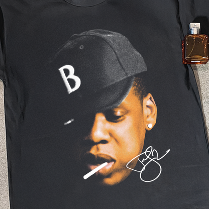 JAY Z 'BROOKLYN HAT' BLACK HEAVYWEIGHT T-SHIRT