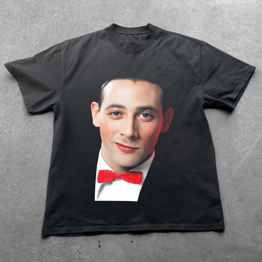 'PEEWEE' HERMAN HEAVY FADED BLACK T-SHIRT