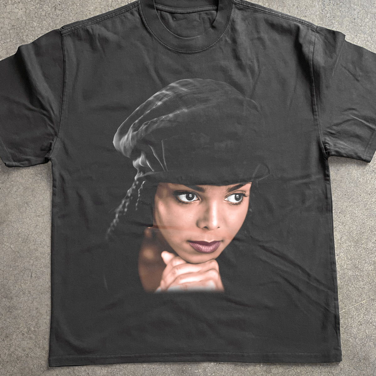 Janet Jackson Heavyweight Black T-Shirt