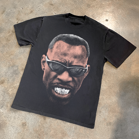 WESLEY 'BLADE GLASSES' HEAVYWEIGHT BLACK TEE
