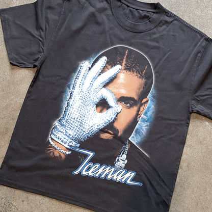 Drake Iceman Big Head Heavyweight Black T-Shirt