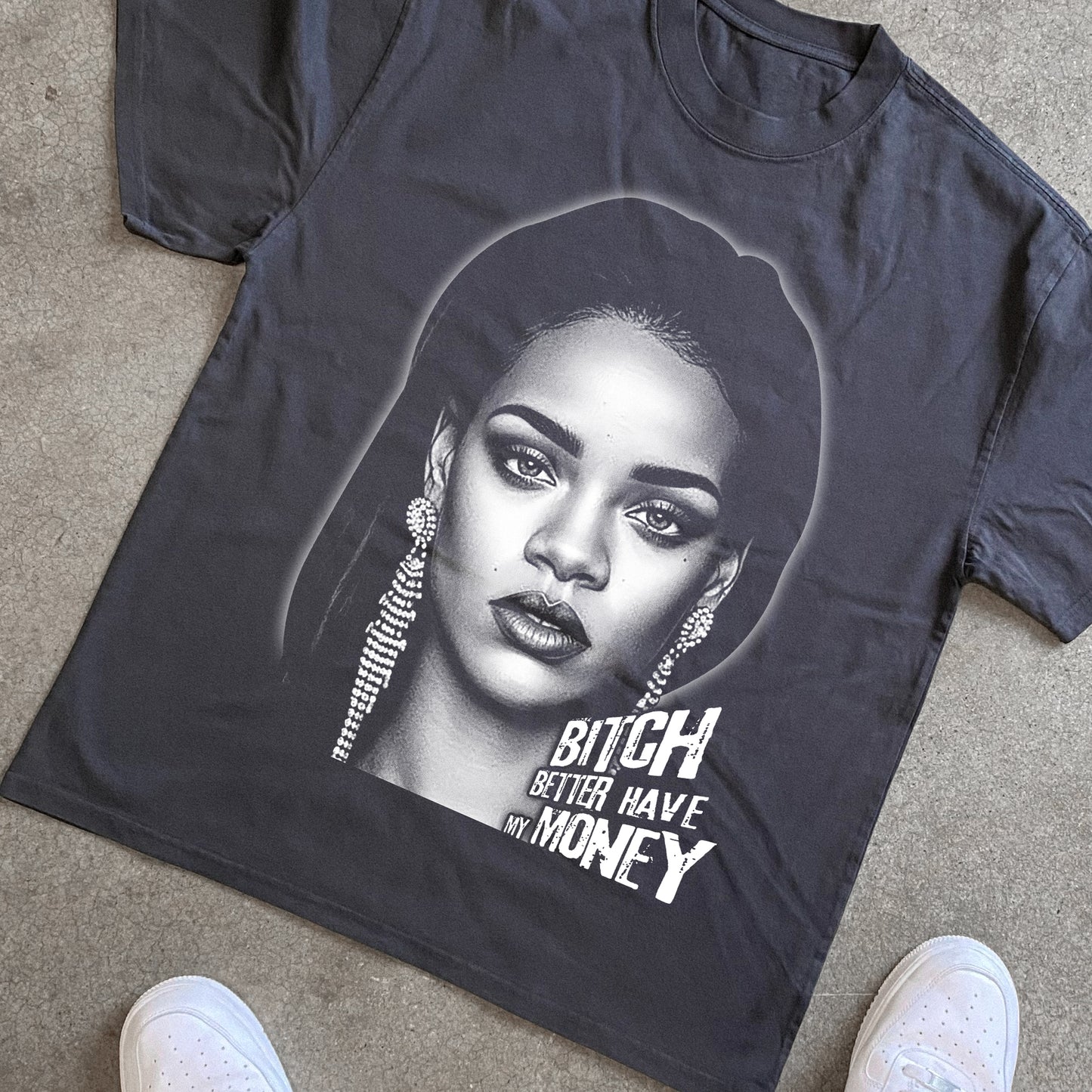 Rihannaa - Bitch Better Have My Money Heavywweight Black T-Shirt