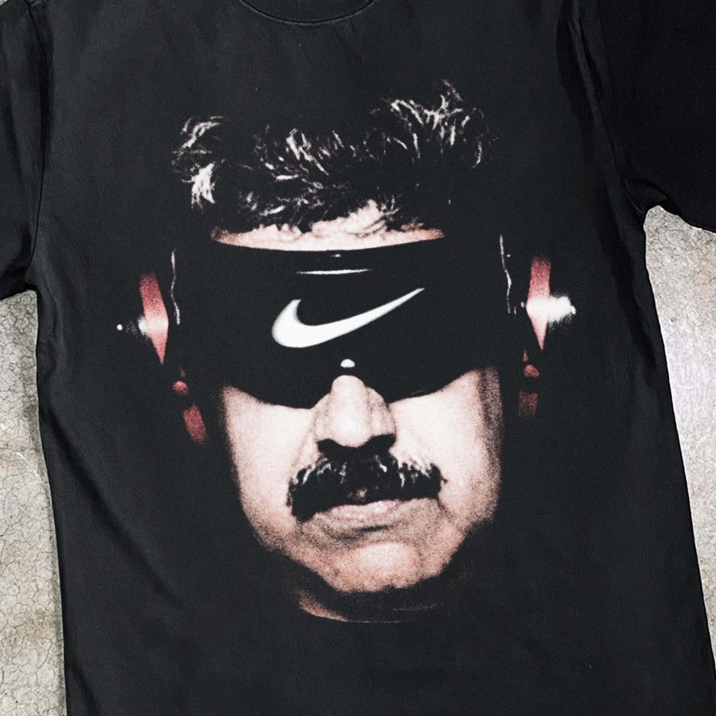 Maduro 'Swoosh' Heavyweight Faded Black Tee