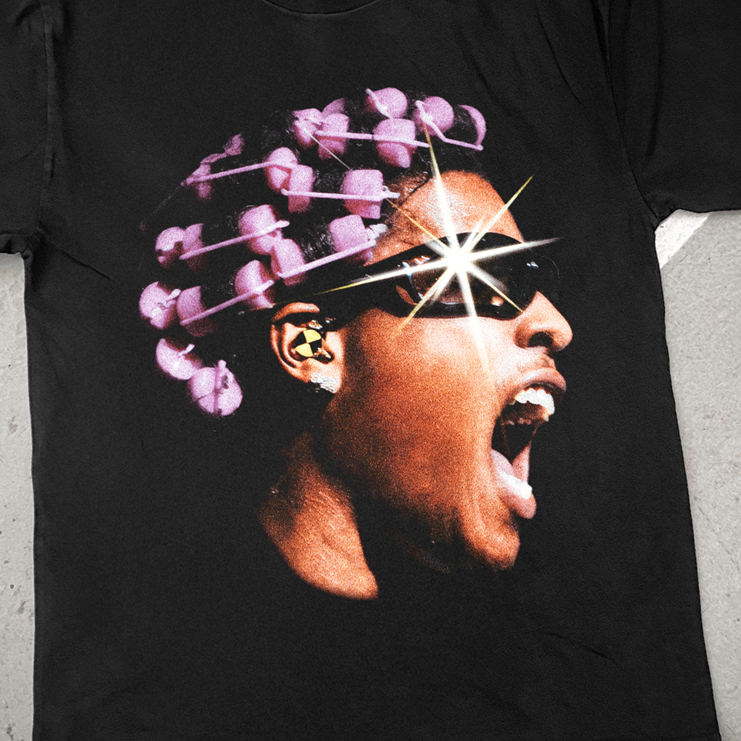 Asap 'Punk Rocky' Heavy Faded Black Tee