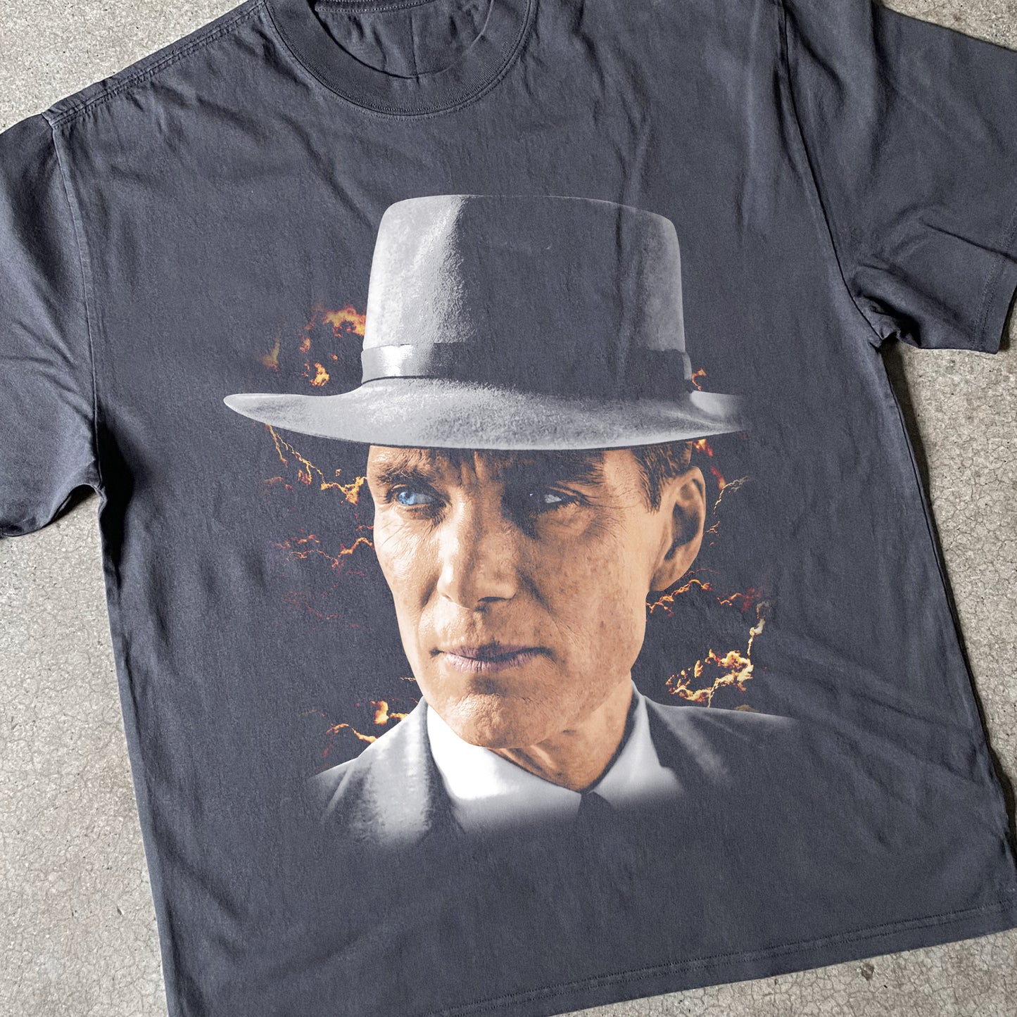 Cillian Murphy Oppenheimer Big Head Heavyweight Black T-Shirt