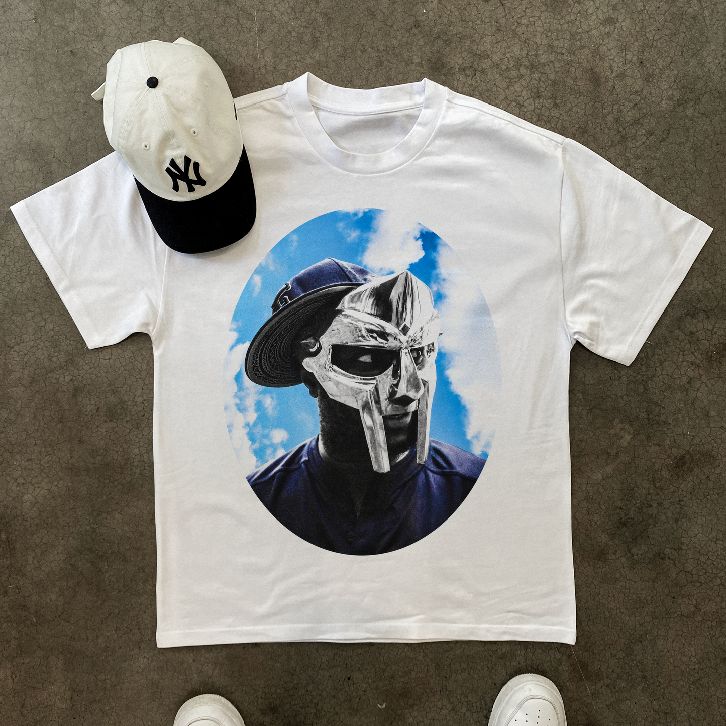 DOOM 'CLOUDS' HEAVY FADED WHITE T-SHIRT