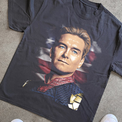 Homelander - The Boys Bighead Heavyweight Black T-Shirt