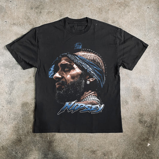 Big Head Nipsey Heavyweight Black T-Shirt