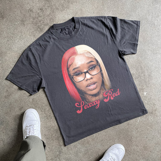 SEXXY RED BIG HEAD HEAVYWEIGHT BLACK T-SHIRT