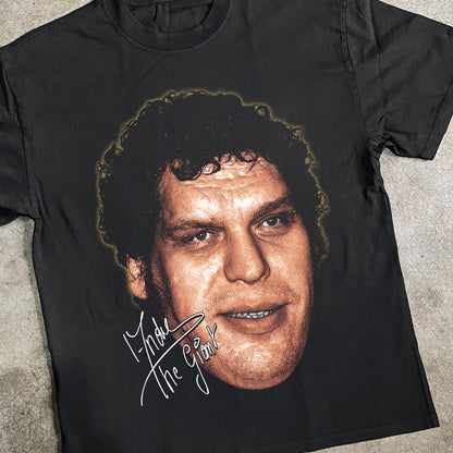 Andre The Giant Heavyweight Black T-Shirt