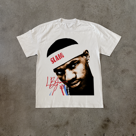 LEBRON 'SLAM' GRAINY HEAVY FADED TEE