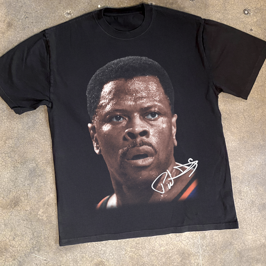 EWING KNICKS HEAVYWEIGHT FADED BLACK T-SHIRT