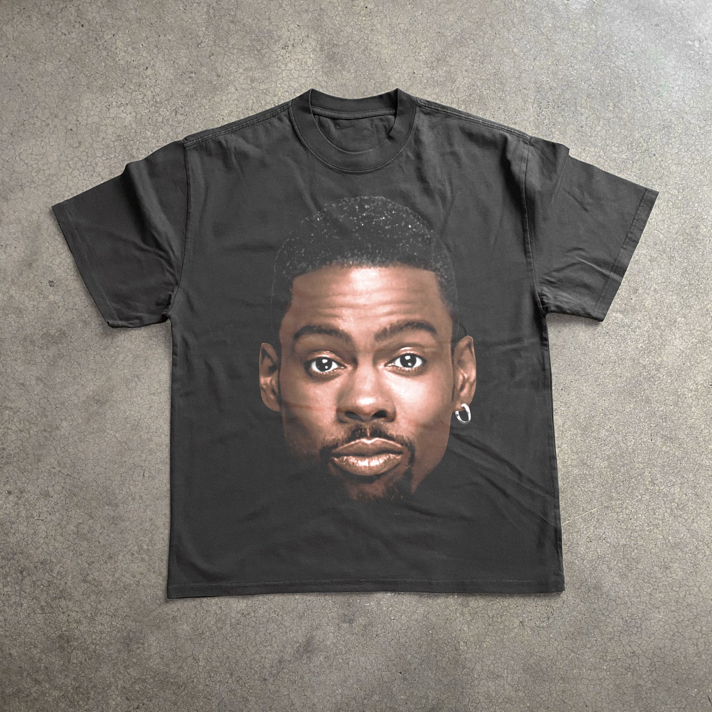 CHRIS ROCK BIG HEAD HEAVYWEIGHT BLACK T-SHIRT
