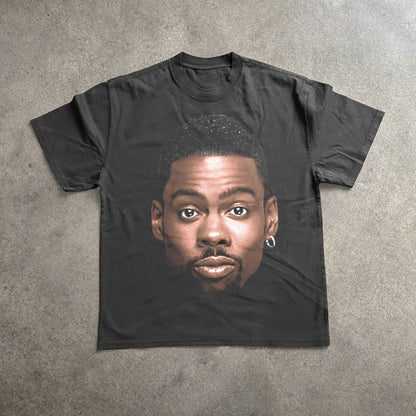 CHRIS ROCK BIG HEAD HEAVYWEIGHT BLACK T-SHIRT