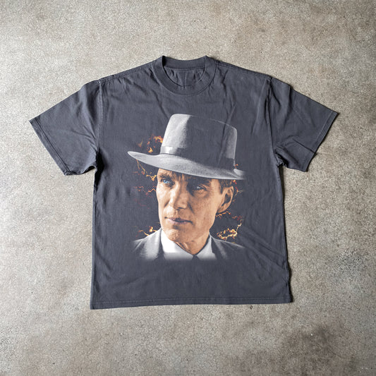Cillian Murphy Oppenheimer Big Head Heavyweight Black T-Shirt