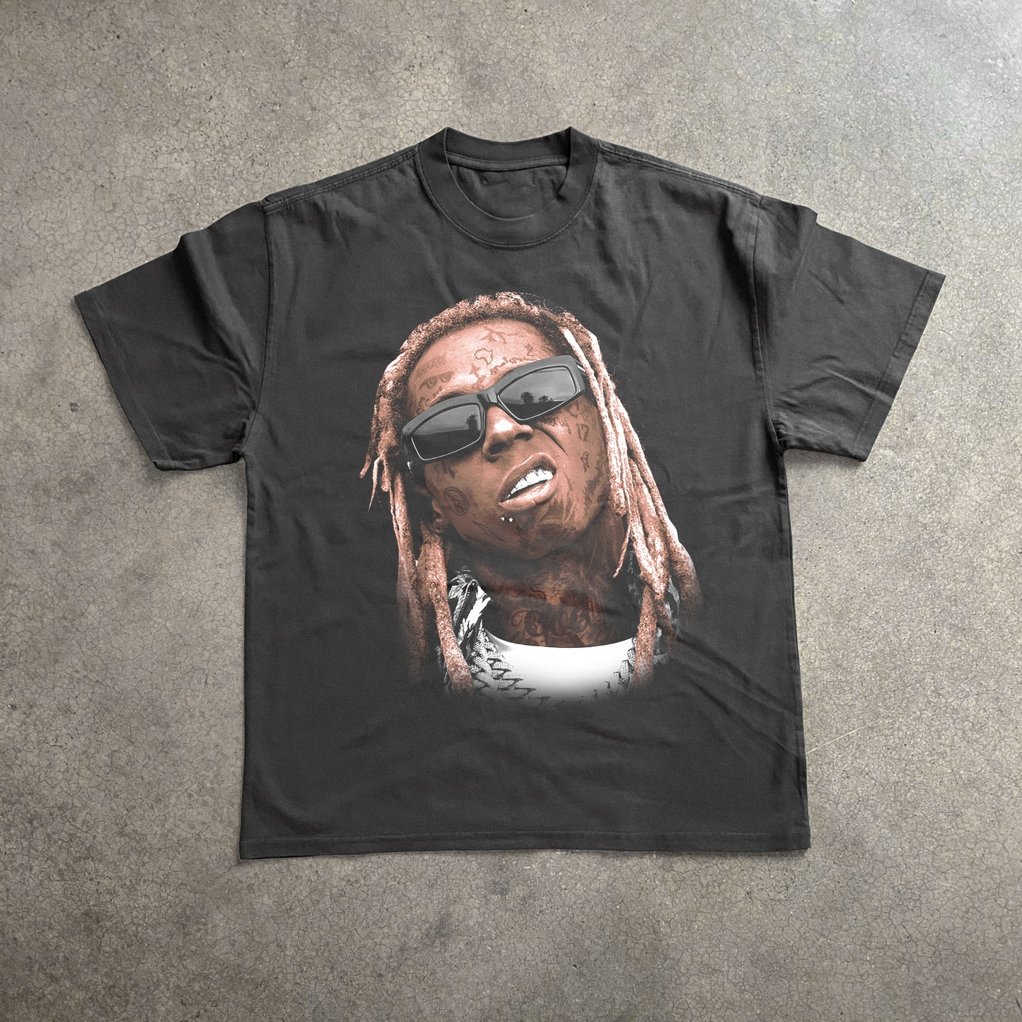 WEEZY F HEAVYWEIGHT BLACK T-SHIRT