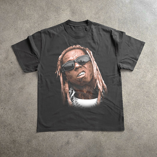 WEEZY F HEAVYWEIGHT BLACK T-SHIRT