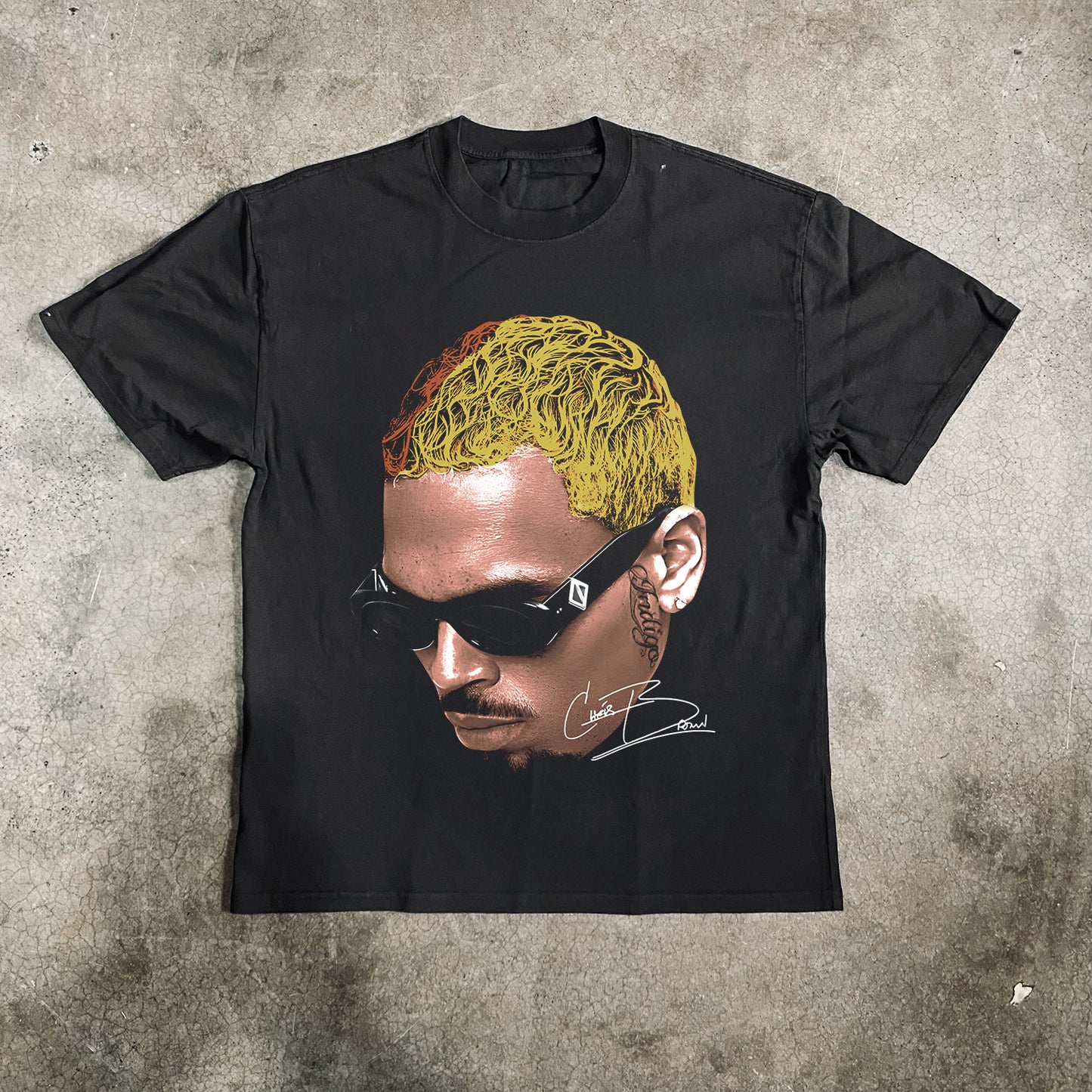 Chris Brown Heavyweight Black T-shirt