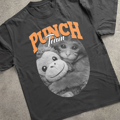 Punch Team The Monkey Heavyweight Black T-Shirt