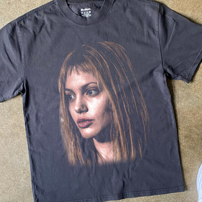 Girl Interrupted - Risa Rowe Heavyweight Black T-Shirt