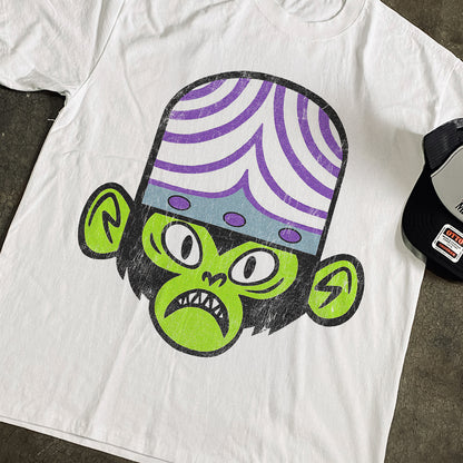 Mojo Jojo Big Head Heavyweight White T-Shirt
