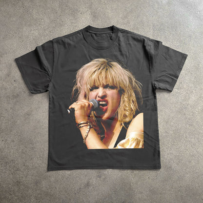 Qourtney Love Heavyweight Black T-Shirt