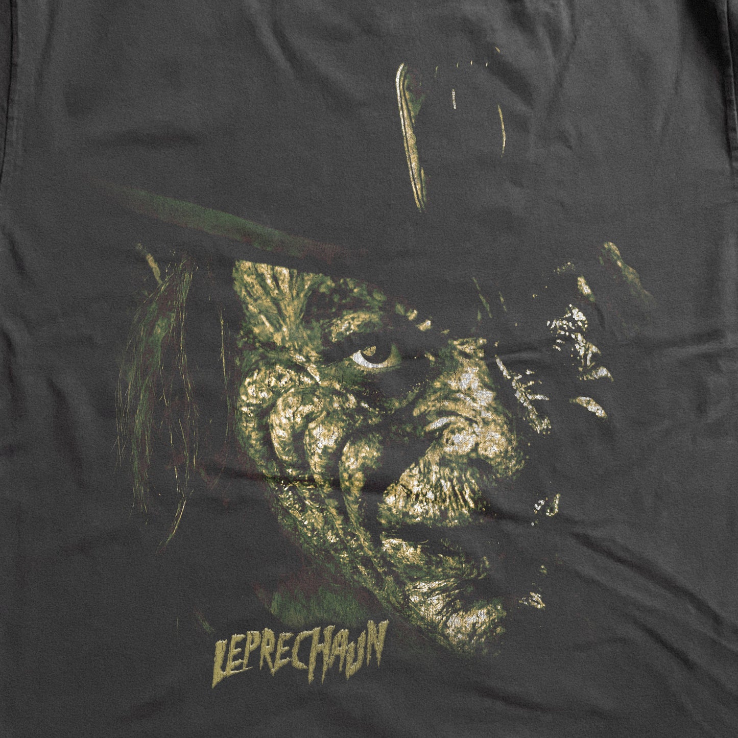 LEPRECHAUN - BIG HEAD HEAVYWEIGHT BLACK T-SHIRT