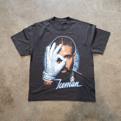 Drake Iceman Big Head Heavyweight Black T-Shirt