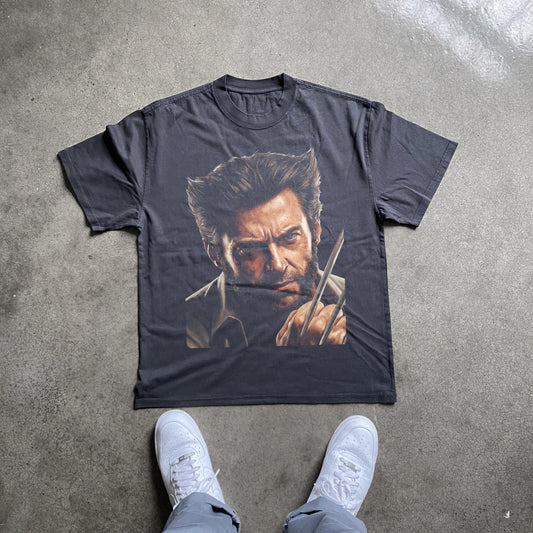 Rage of Logan Wolverine Heavyweight Black T-Shirt