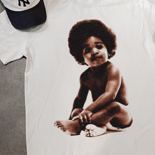 'BABY BIGGIE' HEAVY FADED WHITE TEE
