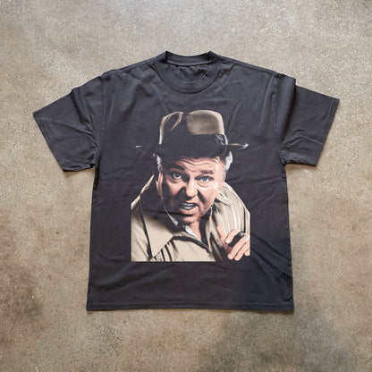 Archie Bunker Big Head Heavyweight Black T-Shirt