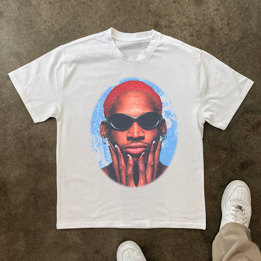DENNIS RODMAN 'THE WORM' HEAVYWEIGHT WHITE T-SHIRT