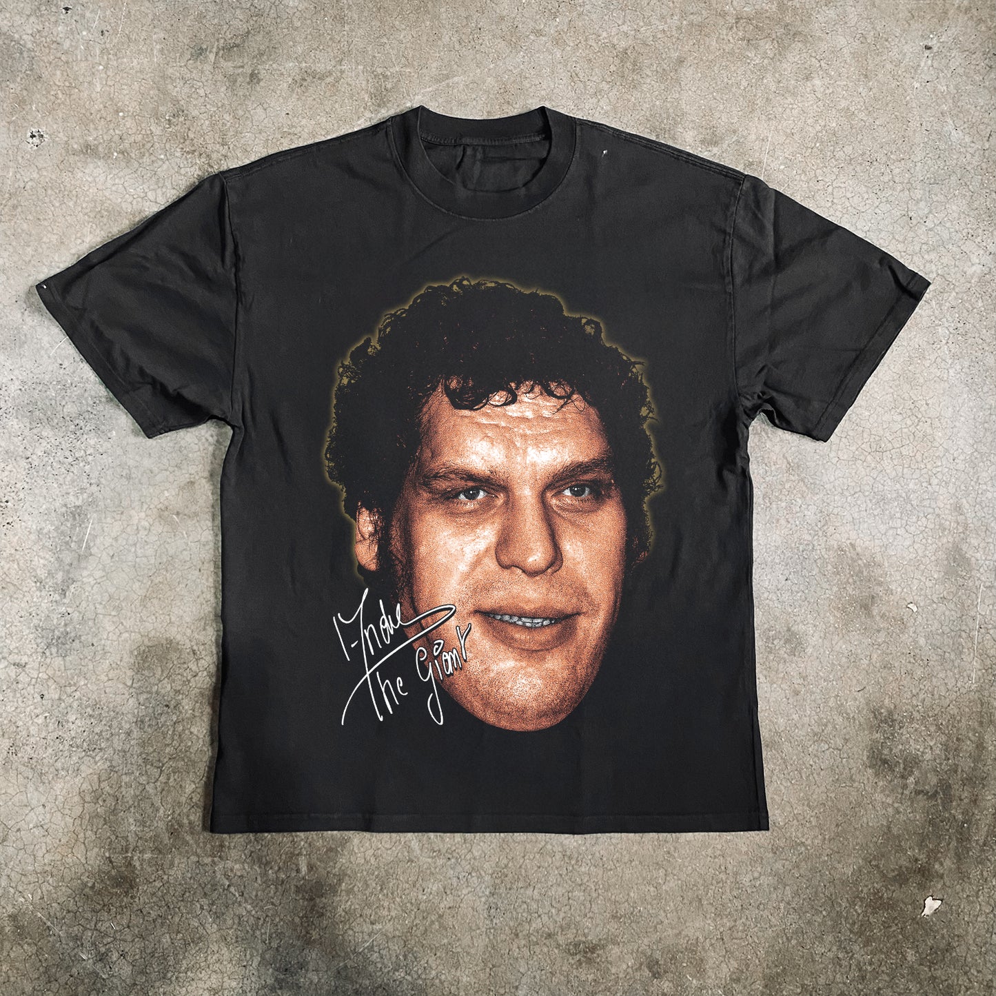 Andre The Giant Heavyweight Black T-Shirt