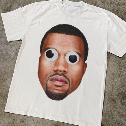 'Krazy Kanye' Heavy Faded White Tee