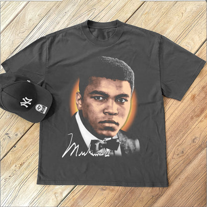 Muhammad Ali Big Head Heavyweight Black T-Shirt
