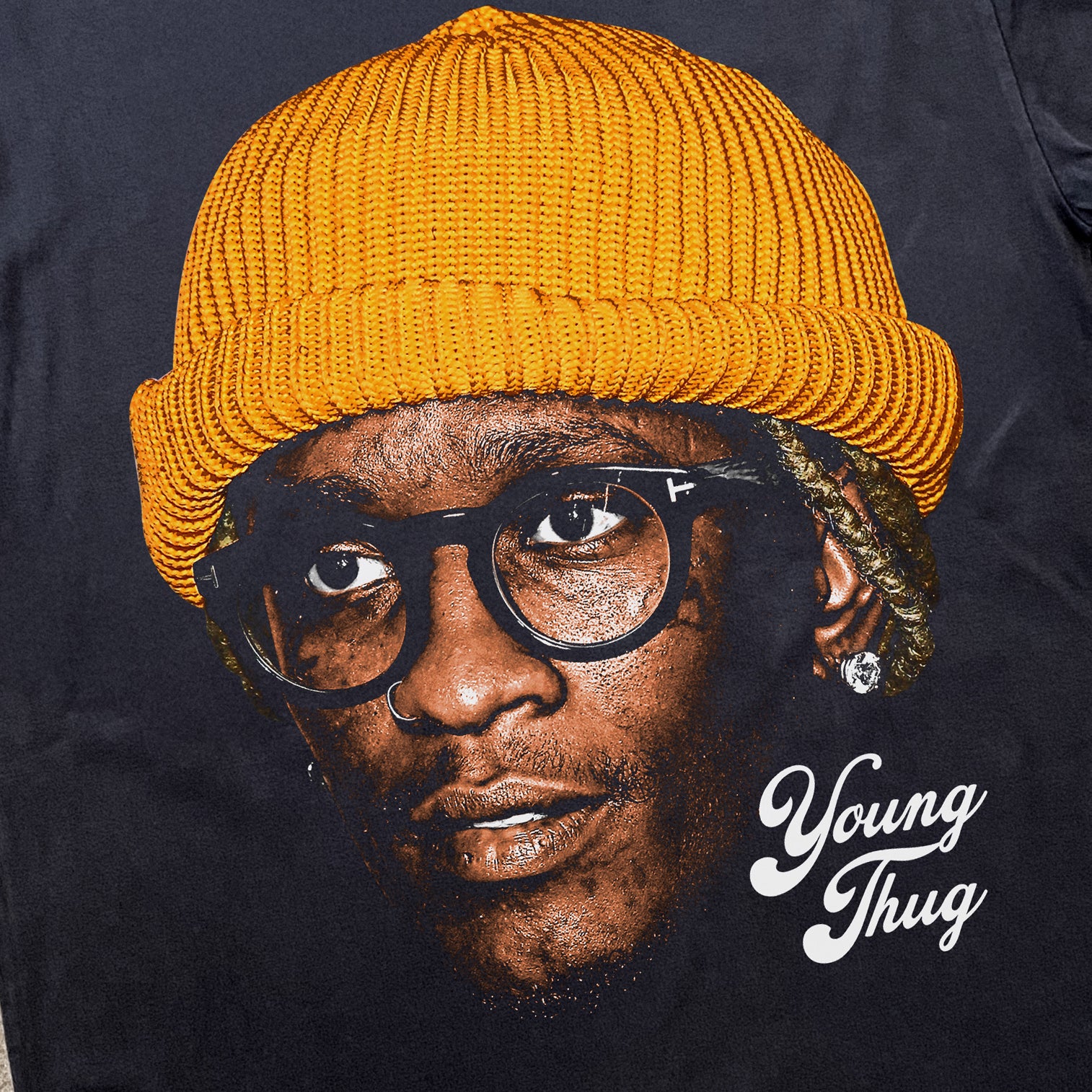 YOUNG THUG BIG HEAD HEAVYWEIGHT BLACK T-SHIRT