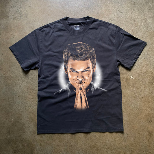 Dexter Resurrection Big Head Heavyweight Black T-Shirt