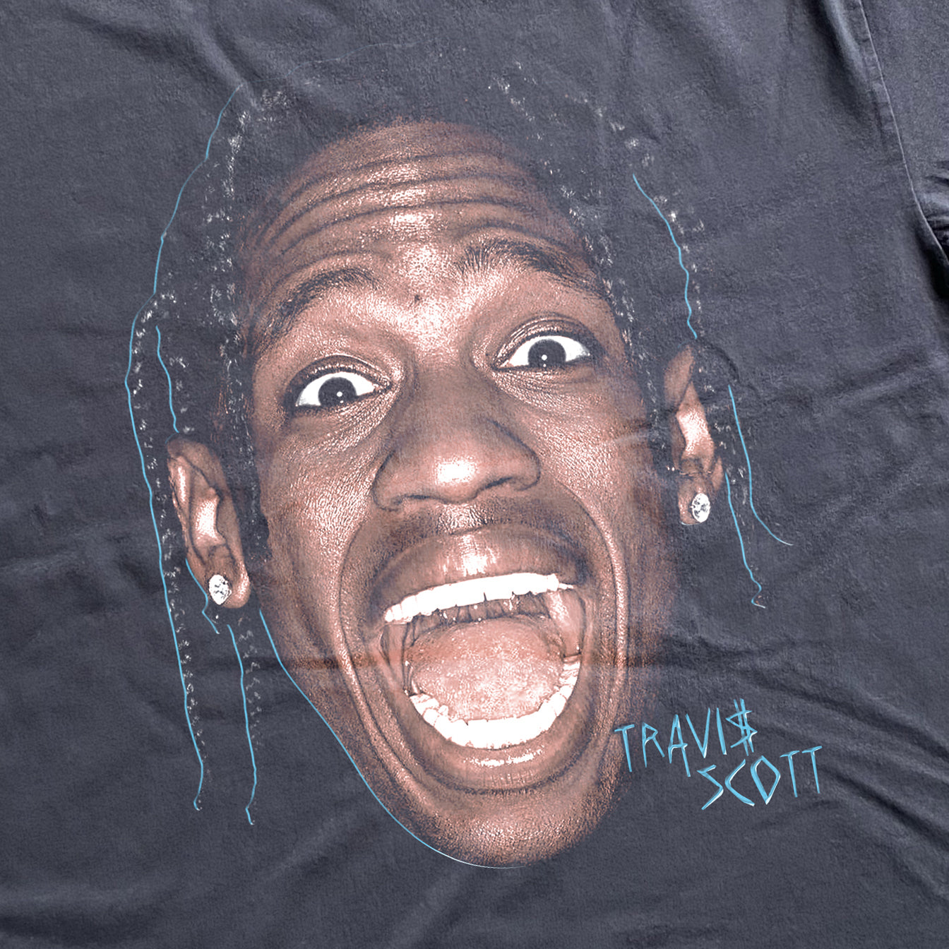RODEO ARCHIEVE - BIG HEAD HEAVYWEIGHT BLACK T-SHIRT