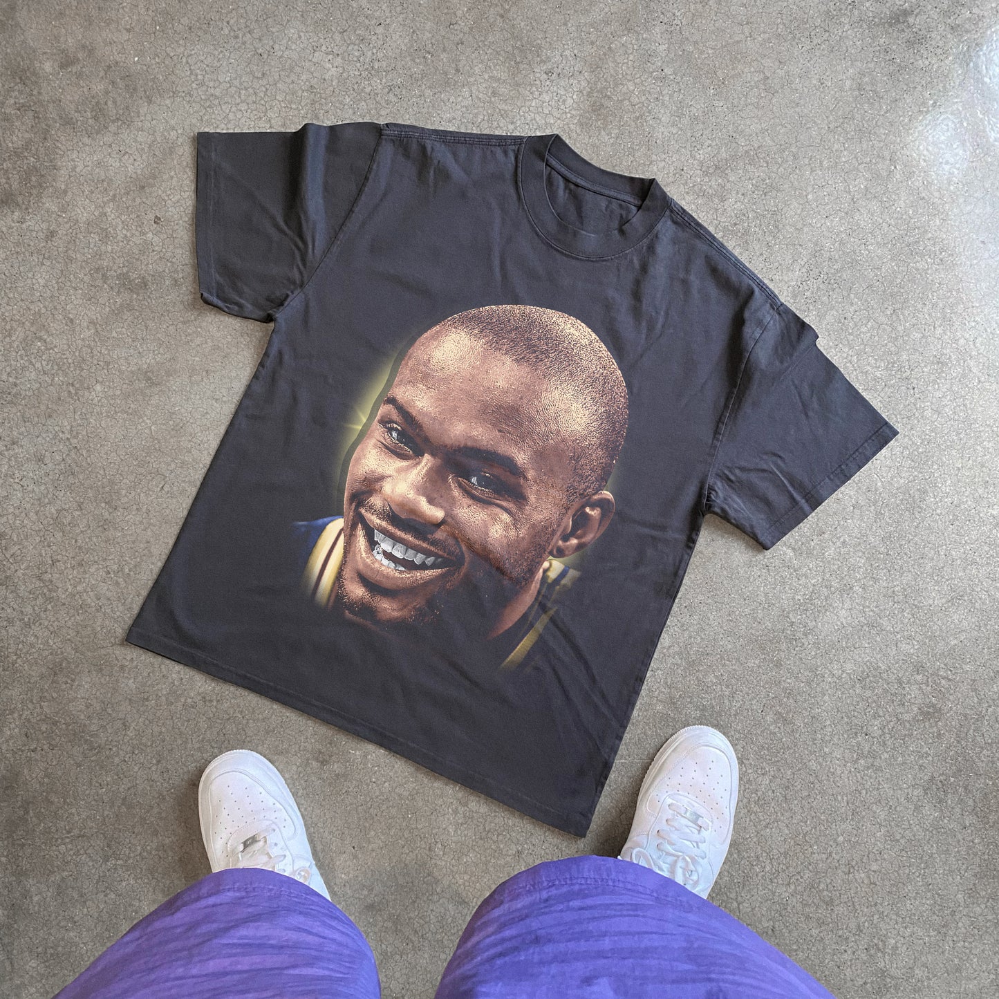 Tim Hardaway Big Head Heavyweight Black T-Shirt