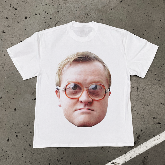 TRAILER PARK 'BUBBLES' HEAVY FADED WHITE TEE