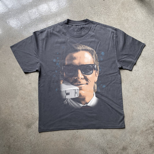 Patrick Bateman Big Head Heavyweight Black T-Shirt
